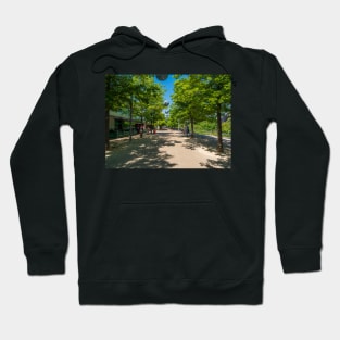 Blue skies,trees and shades at the Olympic park Hoodie